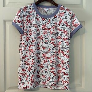LuLaRoe Simply Comfortable Floral Print Women's Top SZ Medium